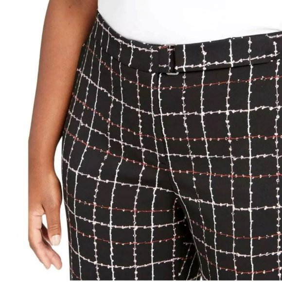 Alfani Womens Plus Plaid Belt Culottes Pants 18W - Picture 3 of 6
